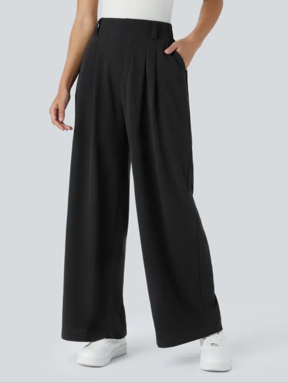 NWT Halara Flex High-Waisted Wide Leg Waffle Work Pants